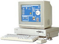 The Amiga A1000 from 1985, 7.09 MHz, 1/2 meg of ram - expandable to 8 MB, 4096 colors- 880K floppy