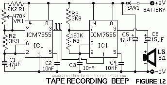 NE-555 Tape Recording Beep