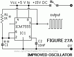 NE-555 Improved Oscillator Circuit