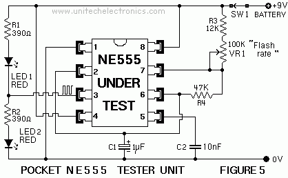 Figure 5 - NE-555 timer Tester