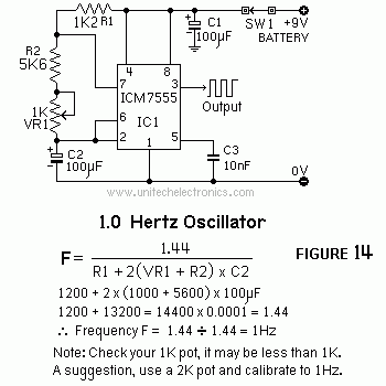 NE-555 1Kz pulse output